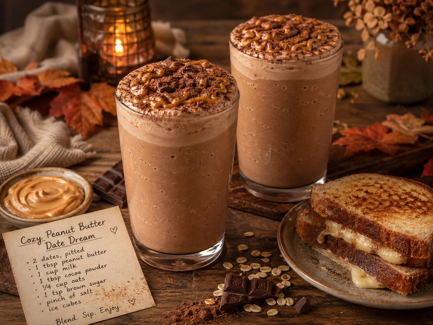 A peanut butter drink