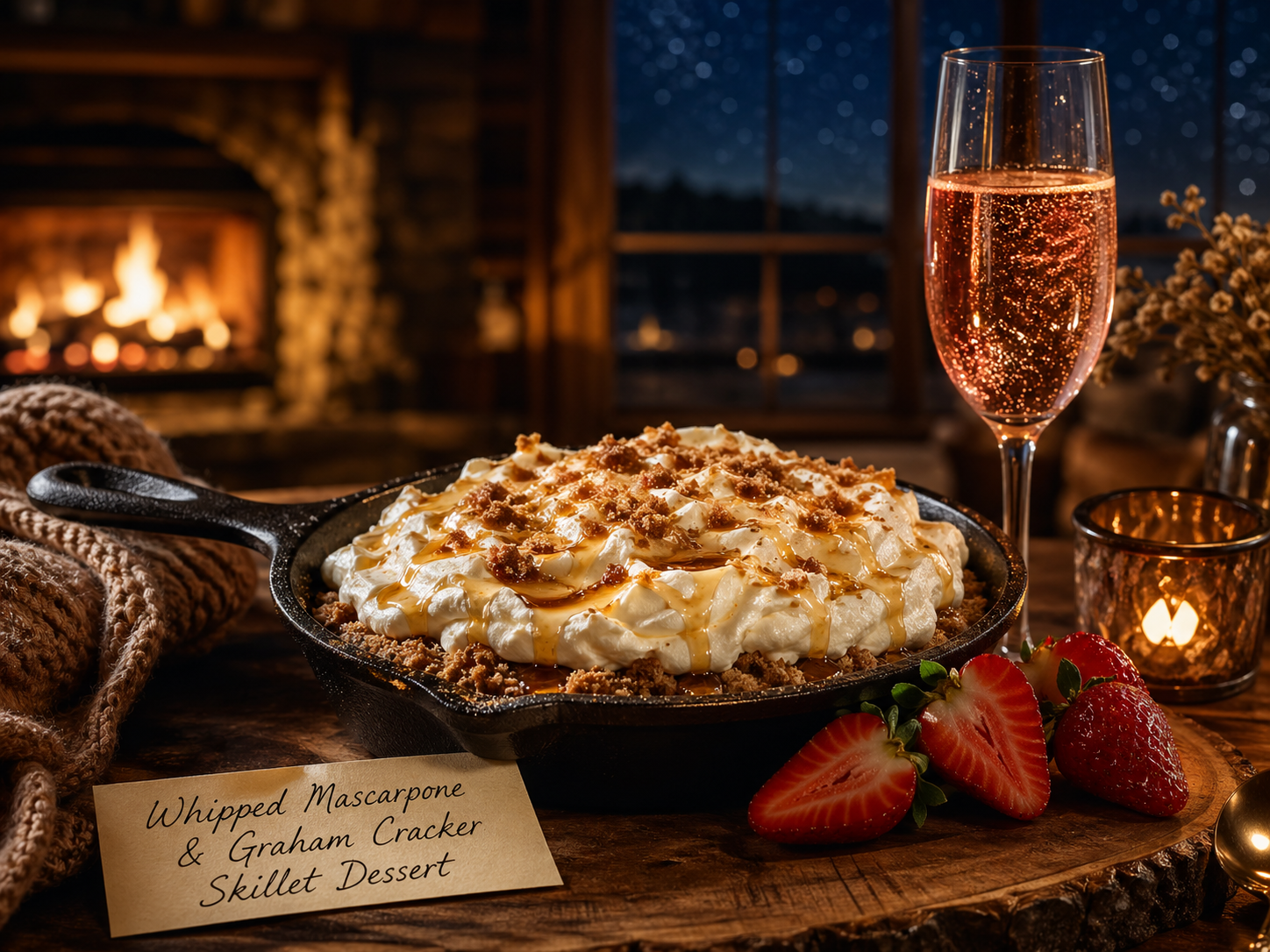 Whipped mascarpone with graham crackers